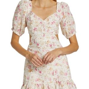 Dorinne Floral Puff Sleeve Minidress
